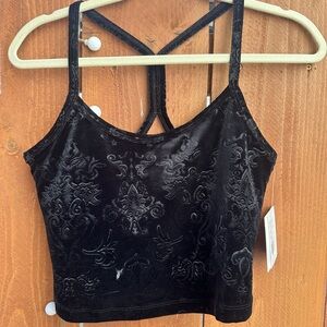 Beyond Yoga Black Velvet Top
